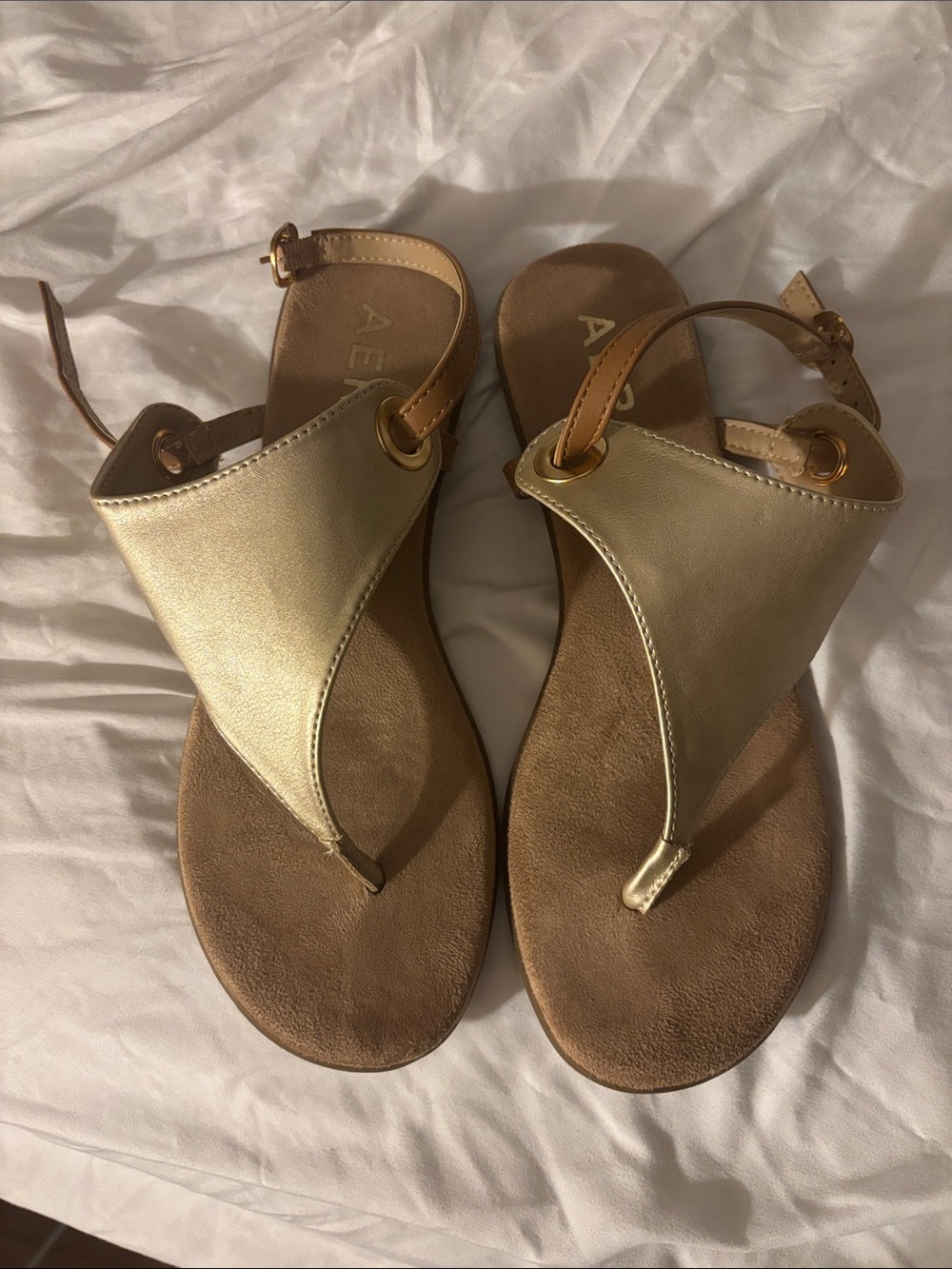 Aerosoles Gold Thong Sandals for Women